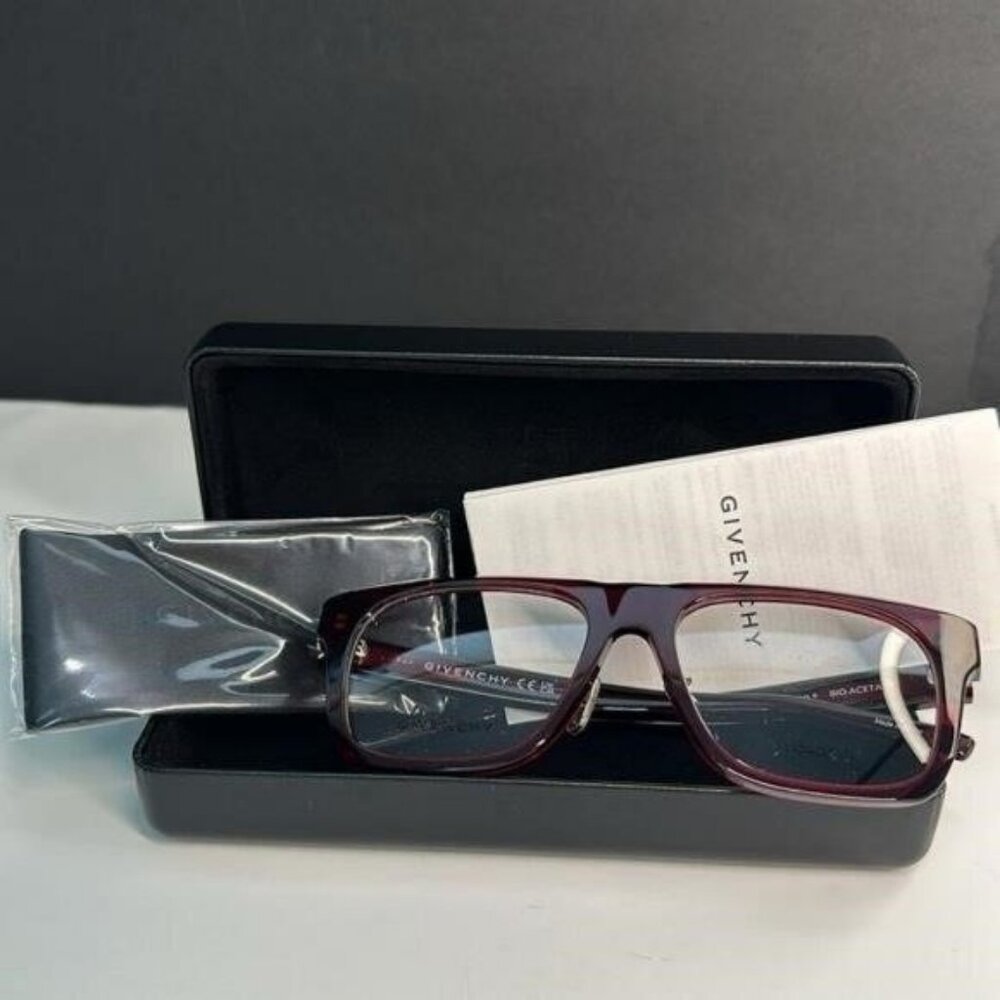 Givenchy GV50053F Shiny Bordeaux Designer Glasses for Men - Bold Style - Picture 8 of 12